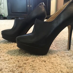 Nine West platform booties, black, 6 1/2